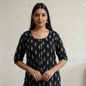 Buy Pochampally Ikat Weave Cotton Long Straight Kurta 37 Online at iTokri.com