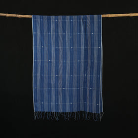 Burdwan Jamdani Handloom Cotton Stole with Tassels 15