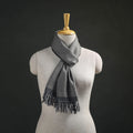 Grey - Kumaun Handwoven Pure Merino Wool Scarf 203
