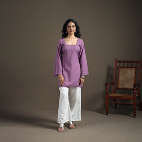 Jacquard Cotton Short Kurta for Women 34