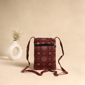 Traditional Kutch Mashru Silk Leather Flap Sling Bag 61