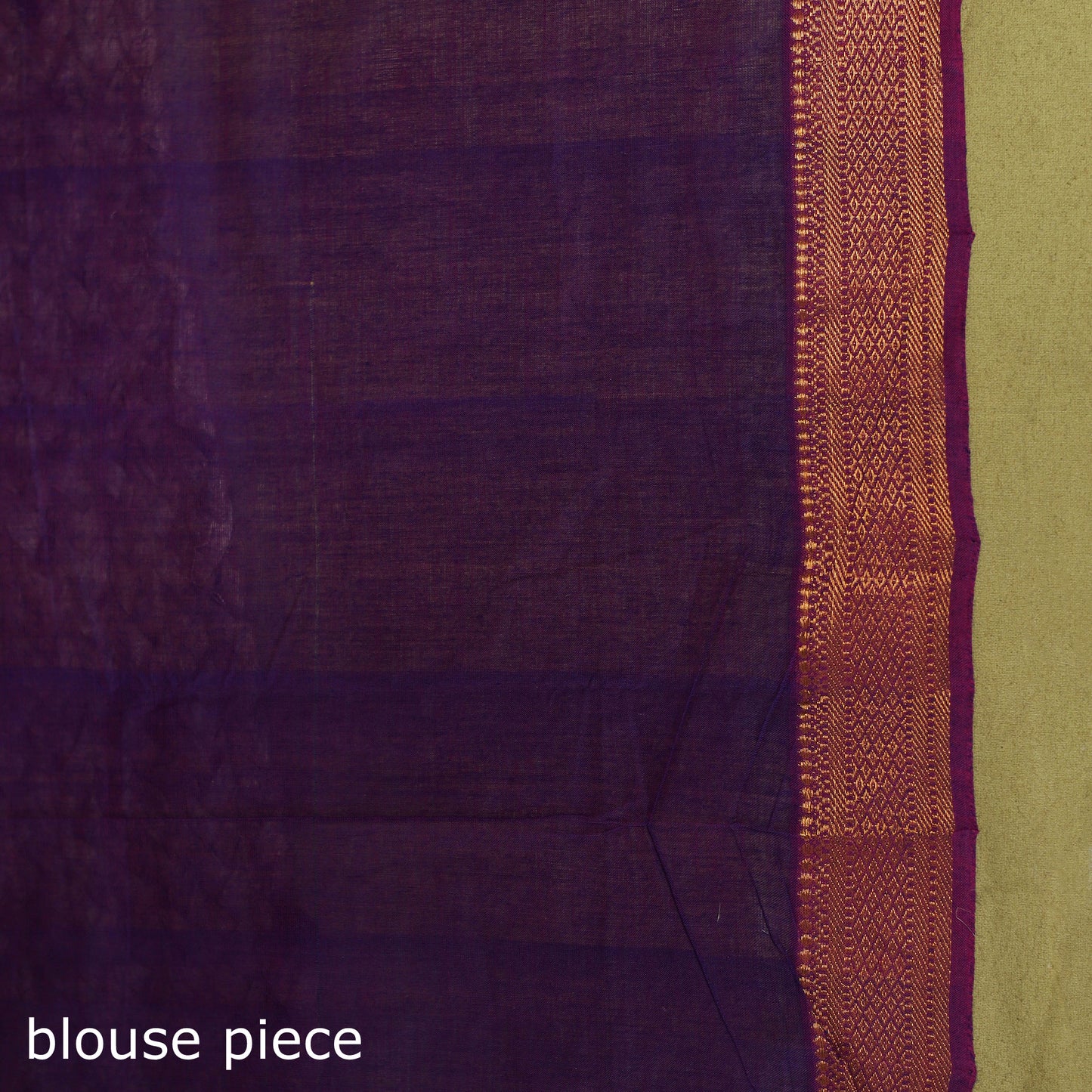 Purple - handloom cotton zari border mangalagiri saree 06