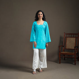 Jacquard Cotton Short Kurta for Women 36