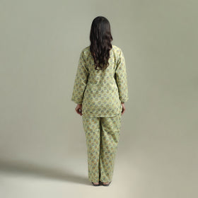 Sanganeri Floral Printed Cotton Night Suit for Women 16
