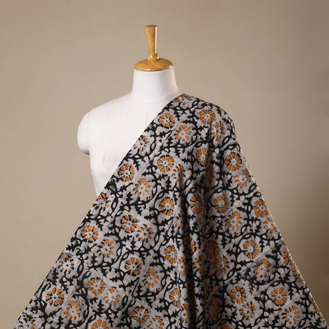 Black - kutch batik cotton fabric 56 - handcrafted