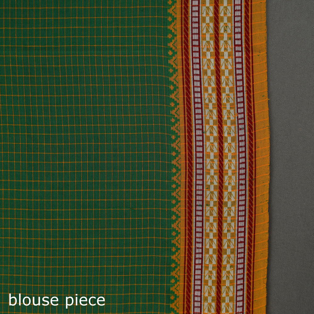 Green - Bengal Handwoven Cotton Stripes Begampuri Saree 28