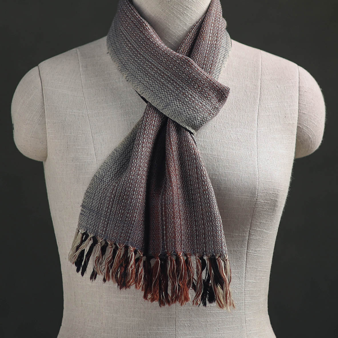 Kumaun Handwoven Pure Merino Wool Scarf 215