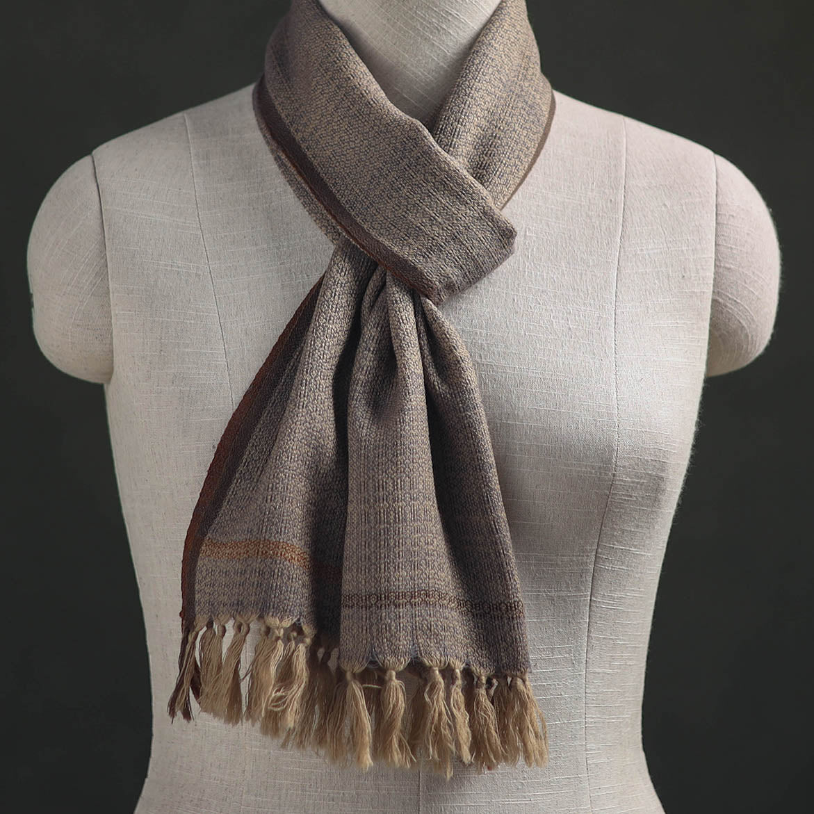Kumaun Handwoven Pure Merino Wool Scarf 216