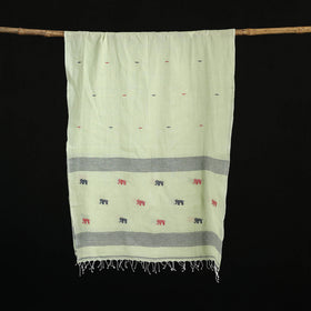 Burdwan Jamdani Handloom Cotton Stole with Tassels 01