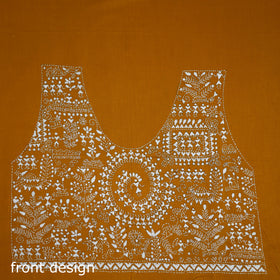 Bengal Kantha Hand Embroidered Cotton Blouse Piece 29