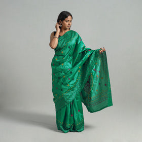 Bengal Nakshi Kantha Embroidery Silk Saree