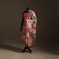 Multicolor - Bengal Hand Embroidery Patchwork Reversible Silk Kantha Dupatta 46