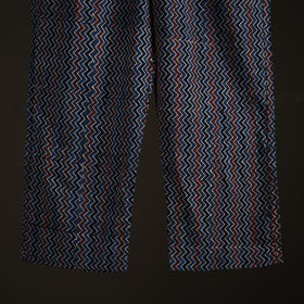 Elastic Waist Block Print Cotton Ajrakh Palazzo for Women 43