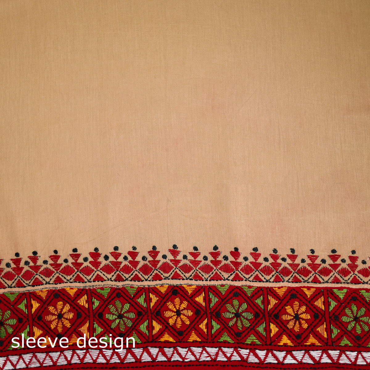 Bengal Kantha Hand Embroidered Cotton Blouse Piece 27