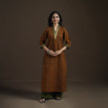 Mangalagiri Pure Handwoven Cotton Mirror Work Straight Kurta for women 10