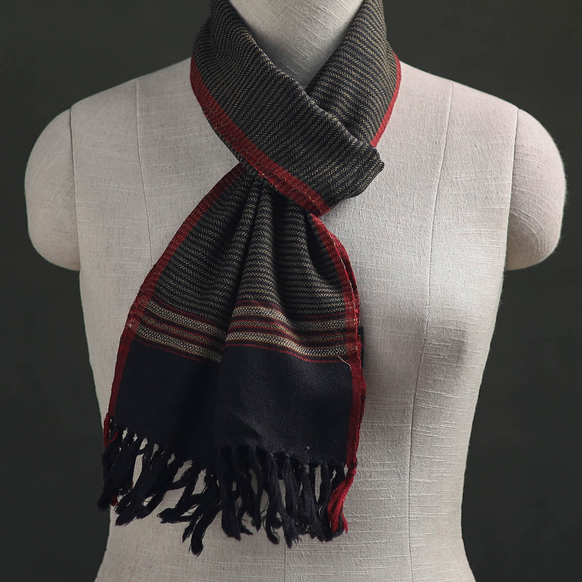 Kumaun Handwoven Pure Merino Wool Scarf 222