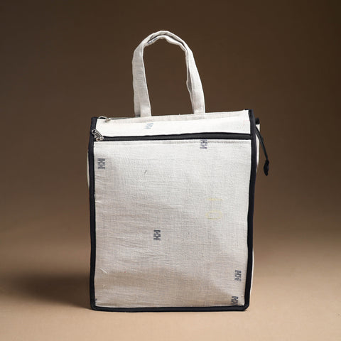 White Handcrafted Cotton Shopping Bag 26