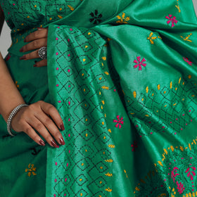 Bengal Nakshi Kantha Embroidery Silk Saree