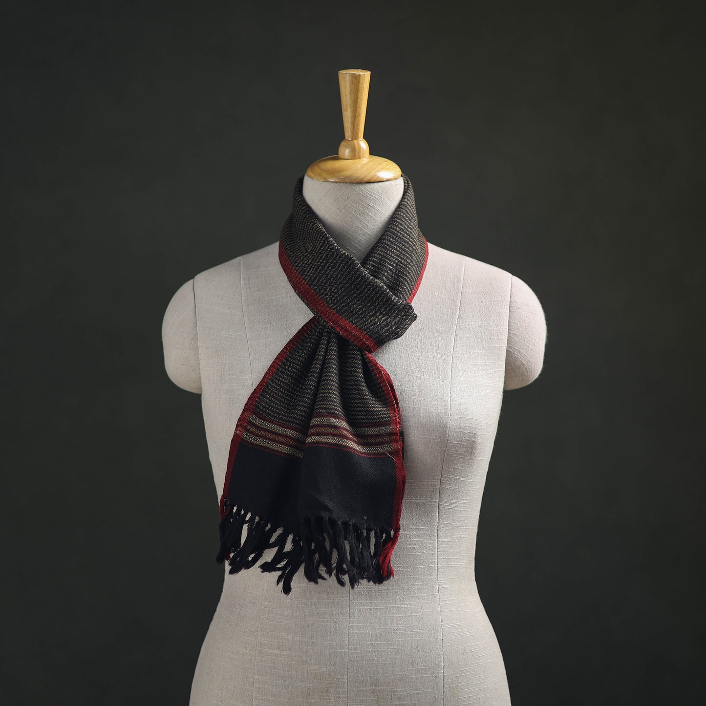 Kumaun Handwoven Pure Merino Wool Scarf 222