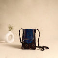 Traditional Kutch Mashru Silk Leather Flap Sling Bag 66