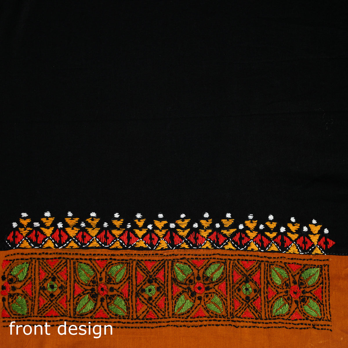 Bengal Kantha Hand Embroidered Cotton Blouse Piece 26