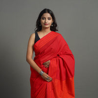 Red - Bengal Handwoven Cotton Begampuri Saree 02