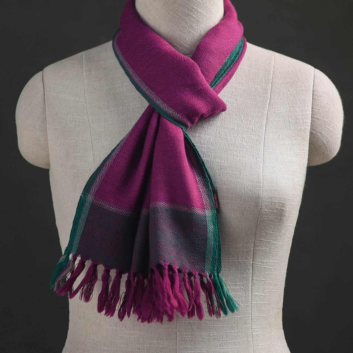 Kumaun Handwoven Pure Merino Wool Scarf 226