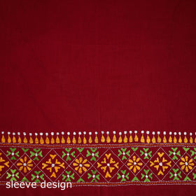 Bengal Kantha Hand Embroidered Cotton Blouse Piece 24