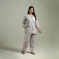 Sanganeri Floral Printed Cotton Night Suit for Women 13