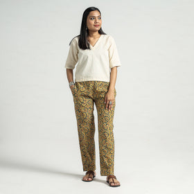 Buy Kalamkari Block Printed Cotton Elasticated Pant Online at iTokri.com