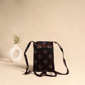 Traditional Kutch Mashru Silk Leather Flap Sling Bag 68