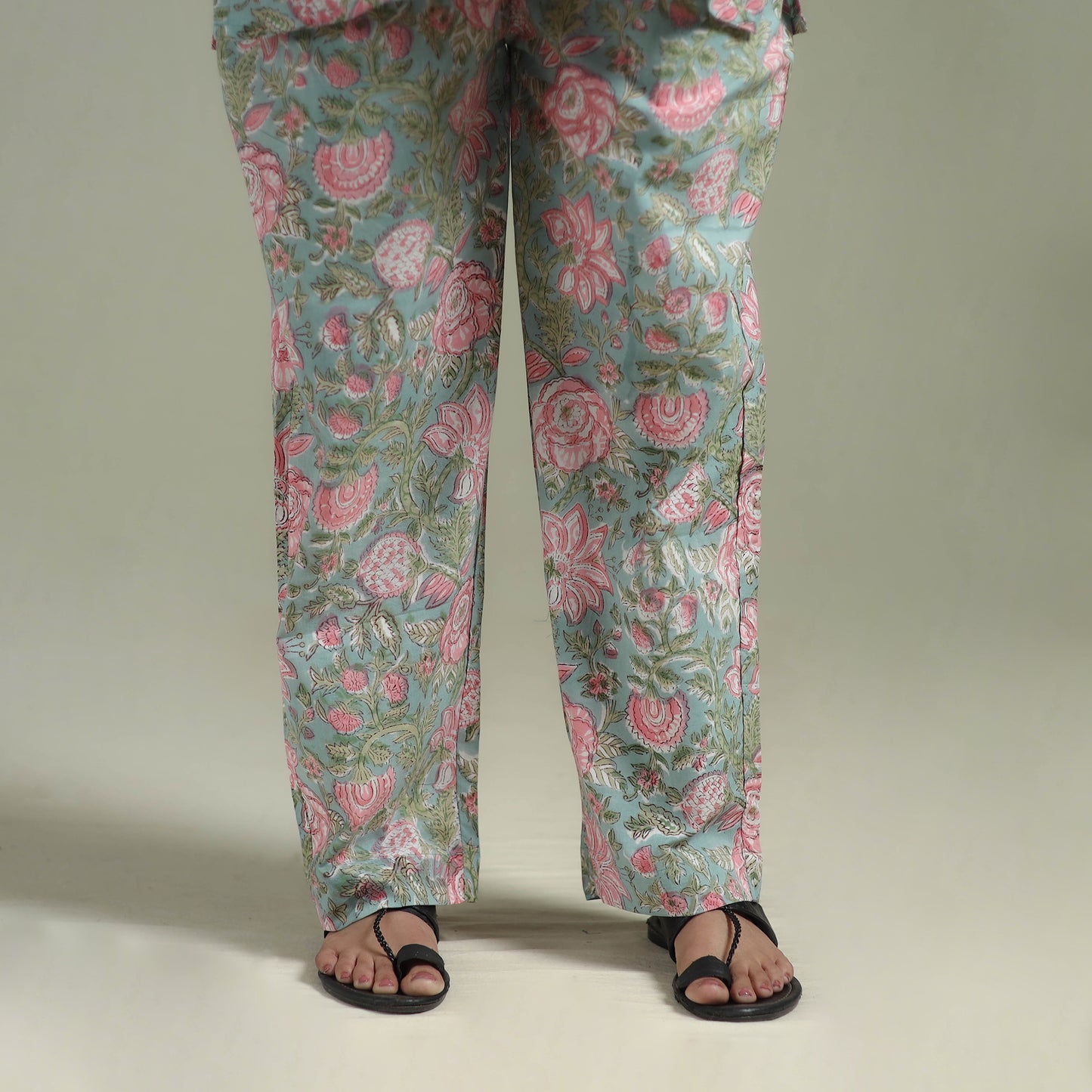 Sanganeri Floral Printed Cotton Night Suit for Women 13