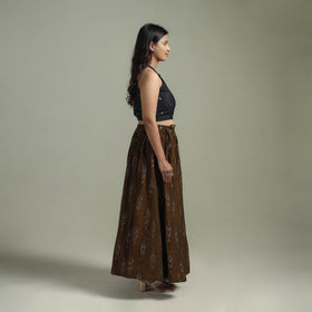 Pochampally Ikat 24 Kali Cotton Long Skirt 01