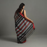 Grey - Bengal Handwoven Cotton Begampuri Saree 05