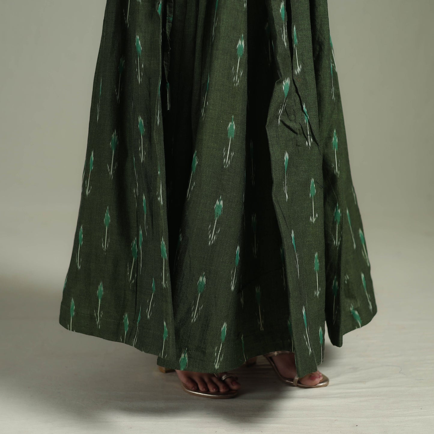 Pochampally Ikat 24 Kali Cotton Long Skirt 02