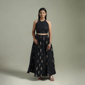 Pochampally Ikat 24 Kali Cotton Long Skirt 03