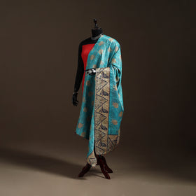 Bengal Hand Embroidery Patchwork Reversible Silk Kantha Dupatta 51