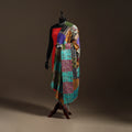 Multicolor - Bengal Hand Embroidery Patchwork Reversible Silk Kantha Dupatta 52