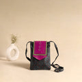 Traditional Kutch Mashru Silk Leather Flap Sling Bag 73
