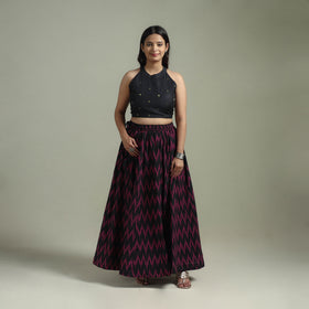 Pochampally Ikat 24 Kali Cotton Long Skirt 04