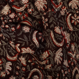 Brown - bagru cotton apron with pocket 18 - handcrafted