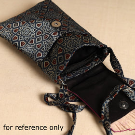 Traditional Kutch Mashru Silk Leather Flap Sling Bag 70