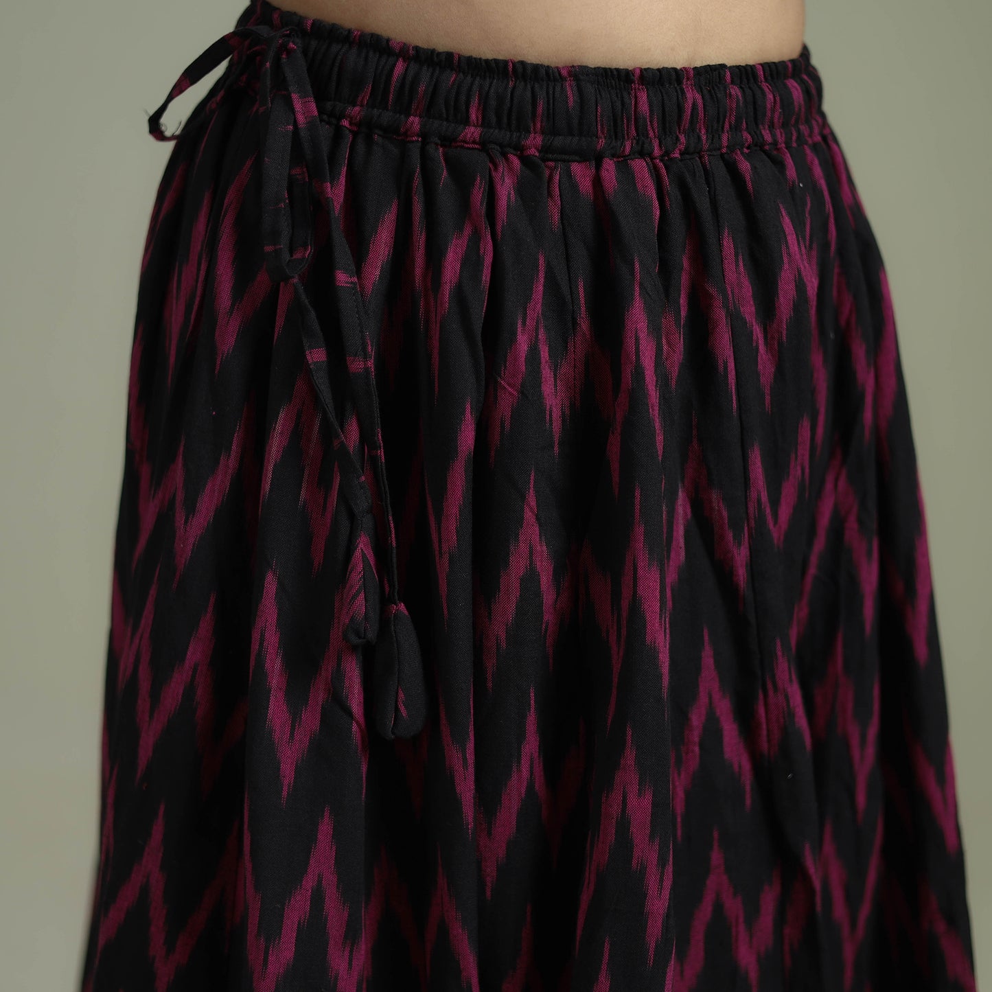 Pochampally Ikat 24 Kali Cotton Long Skirt 04