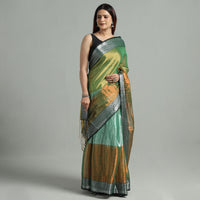 Multicolor - Burdwan Tissue Zari Work Handloom Saree 43