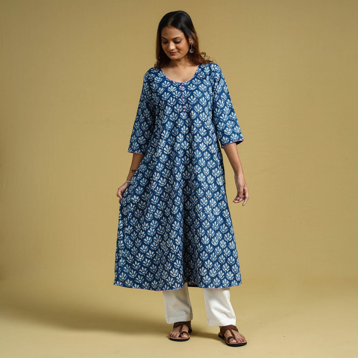 block printed kurta 