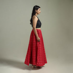 Pochampally Ikat 24 Kali Cotton Long Skirt 05