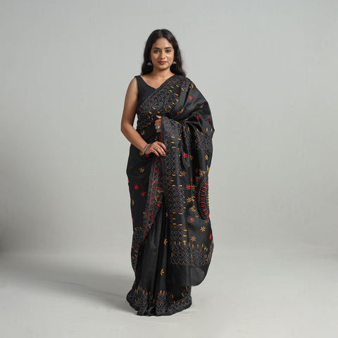 Kantha Embroidery Saree 