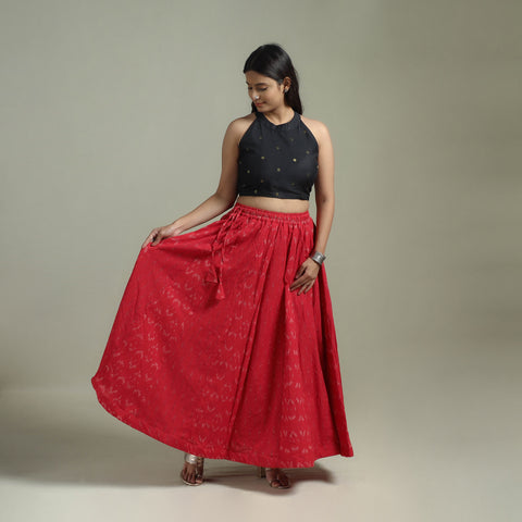 Pochampally Ikat 24 Kali Cotton Long Skirt 05
