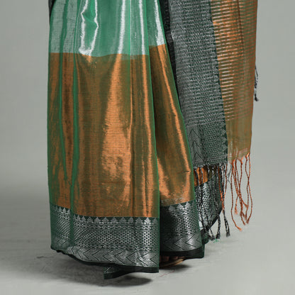 Multicolor - Burdwan Tissue Zari Work Handloom Saree 43