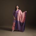Multicolor - Pochampally Ikat Cotton Short Kurta with Farsi Salwar & Dupatta Suit Set for Women 02